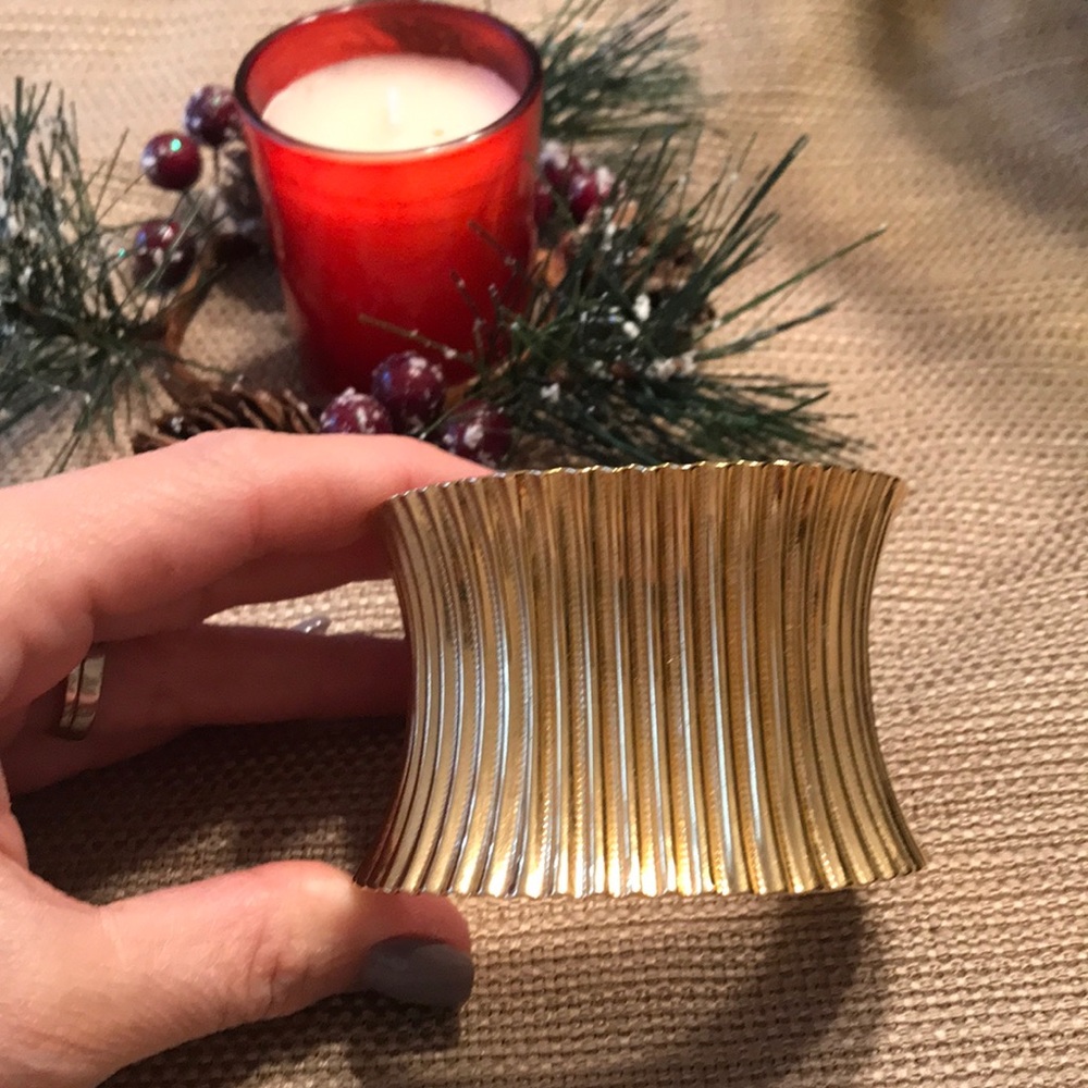 Gold cuff bracelet